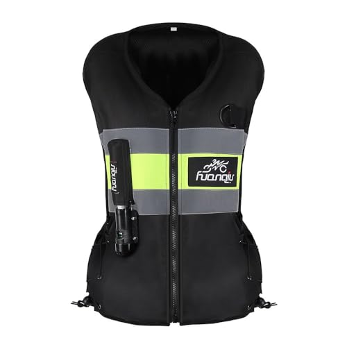 Airbag Weste, Leichte Airbagweste Mit Hoher Sichtbarkeit Airbagweste für Motorradfahrer/Herren Damen, Fahrräder, Reiten, Skifahren, Schutzkleidung Faltbarer Radweste B,XL