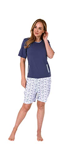 Normann Care Damen Pflegeoverall Kurzarm mit Reissverschluss am Rücken und am Bein 271 271 90 100, Größe:XL, Farbe:blau