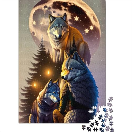 500-teiliges Puzzle für Erwachsene Teenager, Fantasy-Puzzle „Strange Wolf“ für Erwachsene Teenager, Familienspiele, Weihnachts- und Geburtstagsgeschenke (Größe 20,47 x 14,96 Zoll)