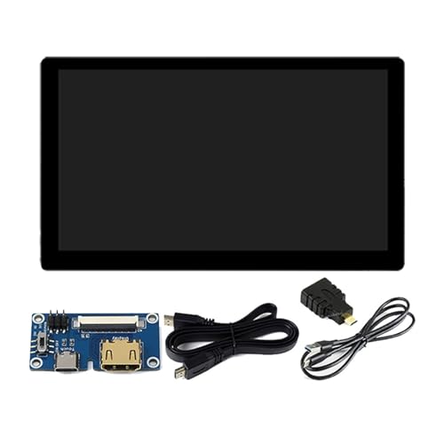 WELLDOER 17,8 cm (7 Zoll) für RPI 5B/4B/3B+ Display, HDMI-kompatibel, kapazitiver Touchscreen, 17,8 cm (7 Zoll), IPS/QLEDs, dünner Bildschirm, integrierter kapazitiver 5-Punkt-Touch, für reibungslose