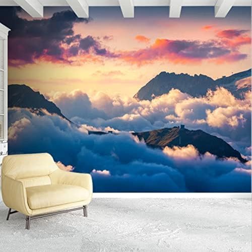 XLMING Alpen-Wolkenmeer-Szenerie 3D Tapete Home Dekoration Wohnzimmer Sofa Schlafzimmer Tv Hintergrund Wand-150cm×105cm