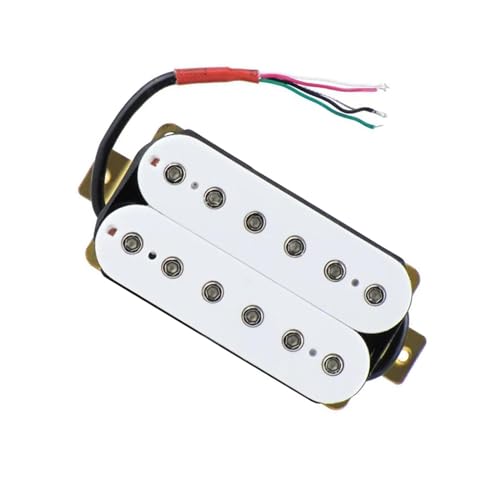 Humbucker-Tonabnehmer Für E-Gitarre, Keramik-Magnet, Hals- Oder Stegposition e gitarren tonabnehmer (Color : White Neck)