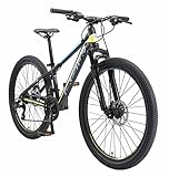 BIKESTAR Hardtail Aluminium Mountainbike Shimano 21 Gang Schaltung, Scheibenbremse 26 Zoll Reifen | 13 Zoll Rahmen Alu MTB | Schwarz Gelb