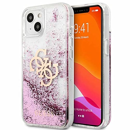 Guess GUHCP13SLG4GPI Hülle für iPhone 13 Mini 5,4" rosa 4G Big Liquid Glitter