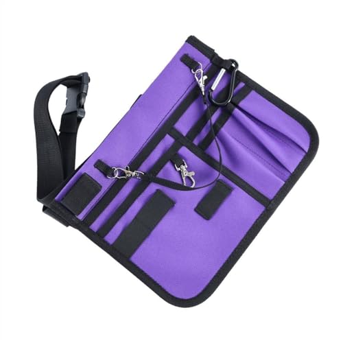 Multifunktionale Krankenschwester Gürteltasche, multifunktional, Oxford-Stoff, Pflegezubehör, Taillentasche for Arbeitsbedarf.(Purple)