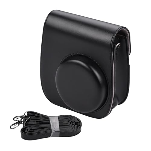 JMORCO Fototasche Tragbare Instant CAlle Case Bag Inhaber Pu. Leder mit Schultergurt kompatibel(Black)
