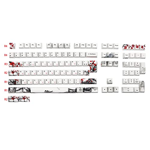 DYE-SUB Tastenkappe mit 111 Tasten, personalisierbar, finnisch, französisch, deutsch, für mechanische MX-Tastatur