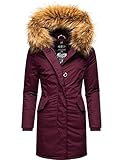 MARIKOO Damen Winter Mantel Winterparka Karmaa-Prc Wine Gr. M