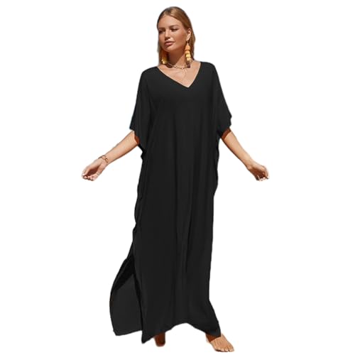 Meiliyizu Kaftan-Kleid für Damen, volle Länge, Badeanzug, Kaftan, Strandkleid