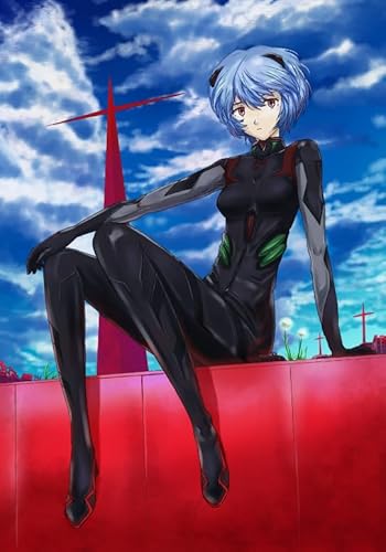 HfmQuisutron Holzpuzzle 1000 Teile Japanisch Anime Ayanami Rei Poster für Erwachsene Dekompression Spielzeug Geschenk Fy144Kq