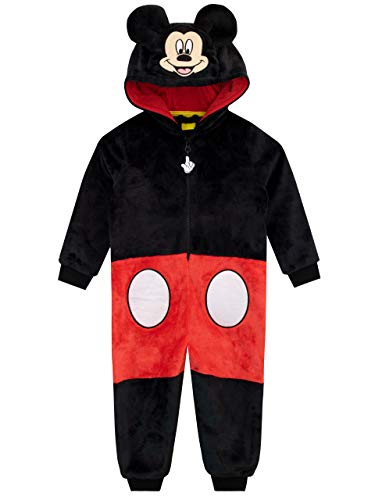 Disney 100% Polyester Mickey Mouse Schlafanzug mit Kapuze für Jungen 6-7 Jahre Schwarz