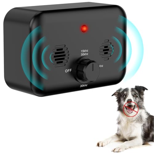 HXWEB PET Anti-Bell-Gerät, Ultraschall Hund Bellen Gerät mit 3 Modi bis zu 33FT wirksame Kontrolle Bereich, IPX4 wasserdicht Sonic Anti-Bell-Gerät für Outdoor Indoor verwenden