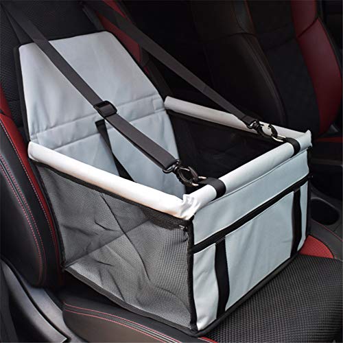 Hundekorb Auto Autositz Hund Haustier Autositz Pet Booster Seat Hund Auto Hängematte Autositzschutz Hund Dog Booster Seat Hund Reisesitz für Auto Gray