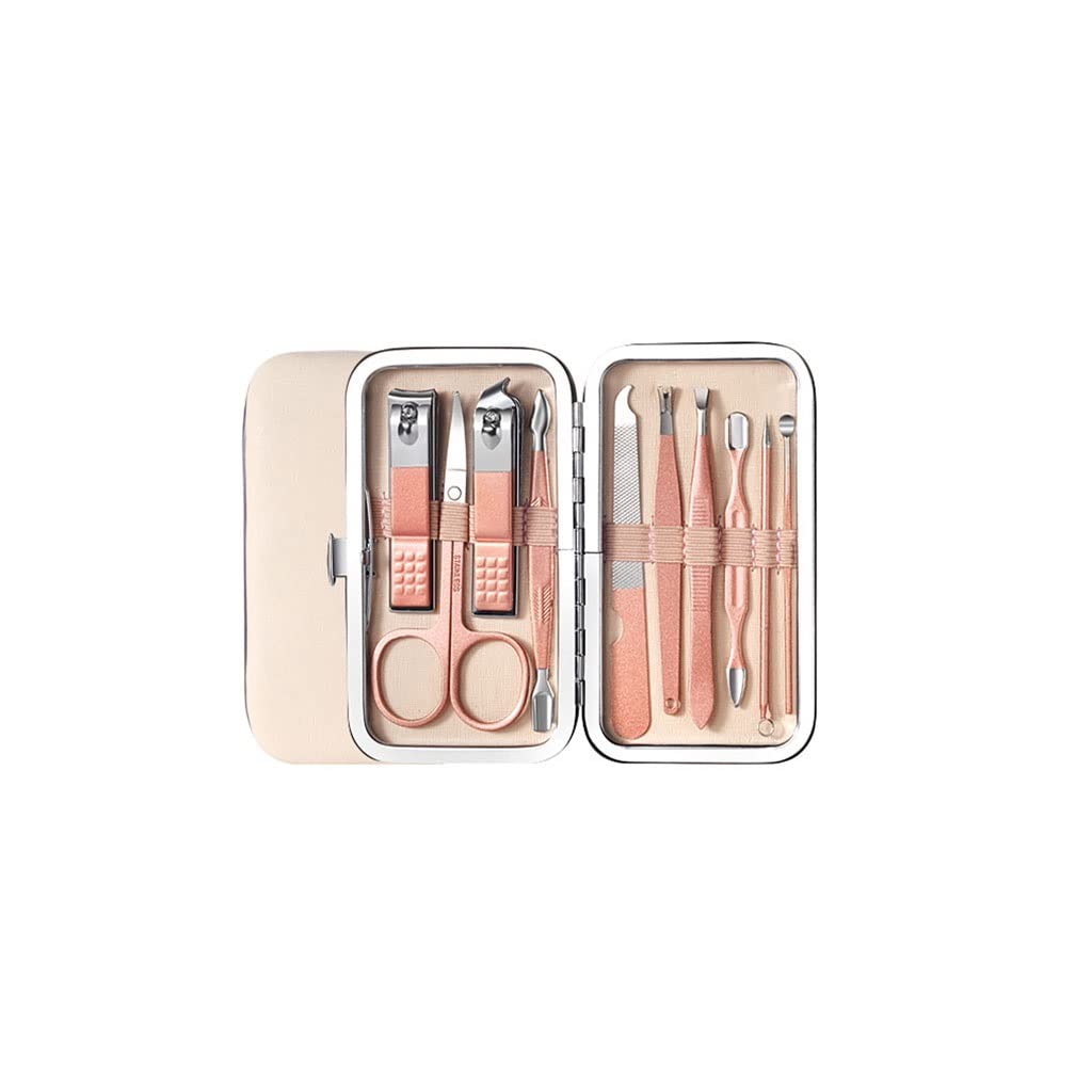 Zehennagelknipser Nagelklipper Set Maniküre Set Personal Care Set Professional Pedicure Set Beauty Set Werkzeuge for Freunde und Verwandte (Roségold) Nagelknipser-Set (Size : 10-Piece Set)