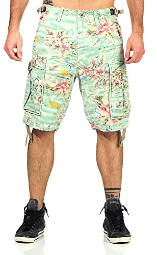 Jet Lag Herren Cargo Shorts 17-131 Hawai Flower W42