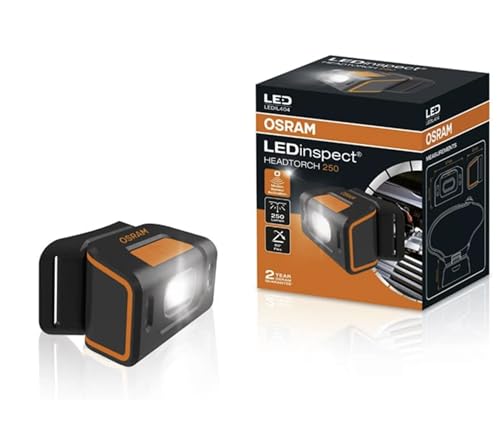 OSRAM LEDIL404 LEDinspect HEADTORCH250, Inspektionsleuchte, wiederaufladbare Stirnlampe, LED Kopflampe mit Bewegungssensorik