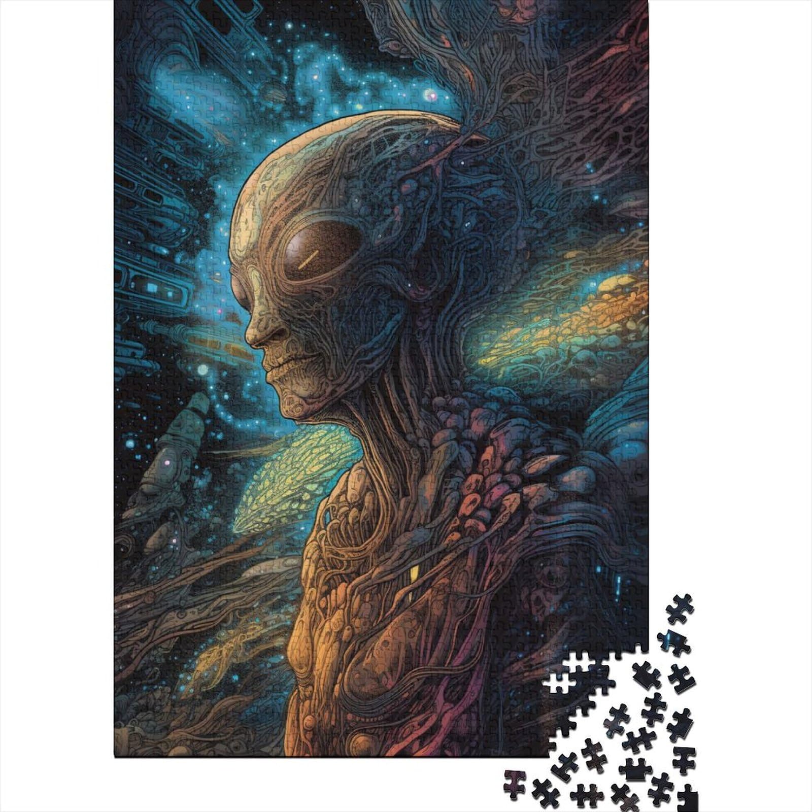 1000 Teile für Erwachsene, schwieriges PuzzleAlien für Erwachsene, 1000 Teile Puzzlespiel, Spielzeug für Erwachsene, Familienpuzzle, Geschenk (Größe 75x50cm)