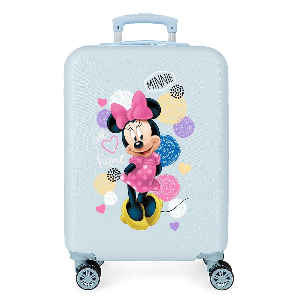 Disney Love Minnie Kabinenkoffer Rosa 37x55x20 cms Hartschalen ABS Kombinationsschloss 32L 2,5Kgs 4 Doppelräder Handgepäck Blau