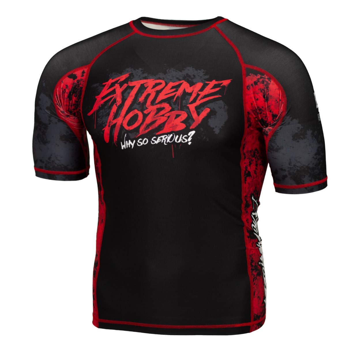 EXTREME HOBBY Kurzarm Rashguard, Herren-Sport-T-Shirt, Fitness-T-Shirt, Kompressionsshirt, Shortsleeve, Funktionsshirt Bodybuilding MMA Boxing