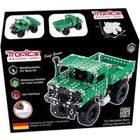 Tronico 10076 - Metallbaukasten Mercedes Benz Unimog, Junior Serie, Maßstab 1:24, 563-teilig, grün