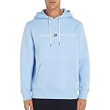 Tommy Hilfiger Herren Hoodie Tommy Logo mit Kapuze, Blau (Vessel Blue), L