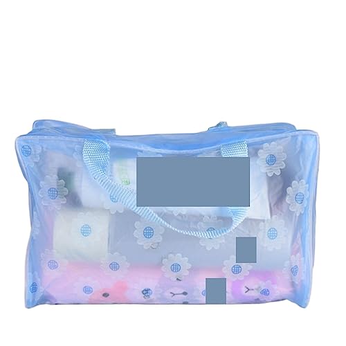 HJBFVXV Kosmetiktaschen Translucent Makeup Bag Handbag Travel Essentials Cosmetic Bag for Makeup Waterproof Bathroom Storage(Color:Blue)