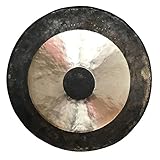 Chinese Gong, Bronze Chinese Gong, Traditional & Aged Look, Calming Sound And Beautiful Shimmering Wash Quality, For Sound Healing, Meditation, Yoga (Size : 16 Inch)