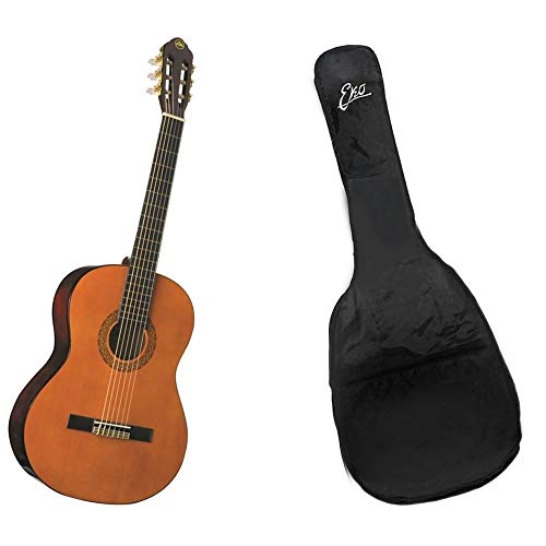 Eko CS-10 Natural Korpus 39 Zoll Skala 650 mm 4/4 Klassikgitarre mit Rockbag