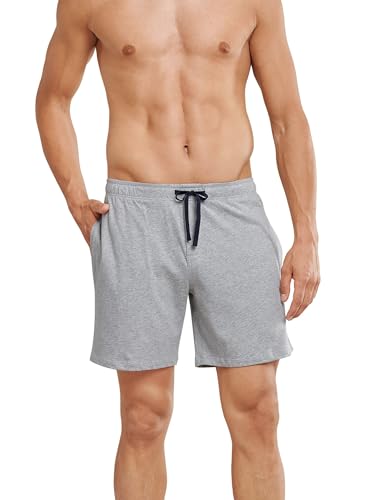 Schiesser Herren Mix & Relax Long Boxer Schlafanzughose, Grau (Grau-Mel. 202), Large (Herstellergröße: 052)