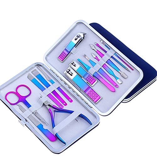 BONAD Zehennagelknipser Professionelle Nagelschneider Pedikürenschere Set Edelstahl Eagle Haken Tragbare Maniküre Nagel Clipper Werkzeugsatz Nagelknipser-Set (Color : 10pcs pink)