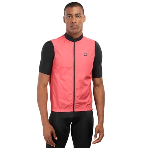 SIROKO V1 Windjacke für Radsport, korallenrot, Small