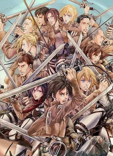 HfmQuisutron Jigsaw Puzzle 1000 Stück Japanische Klassiker Anime Eren.Jaeger Poster Holz Buntes Geschicklichkeitsspiel Für Die Ganze Familie Erwachsene Ka107Qp