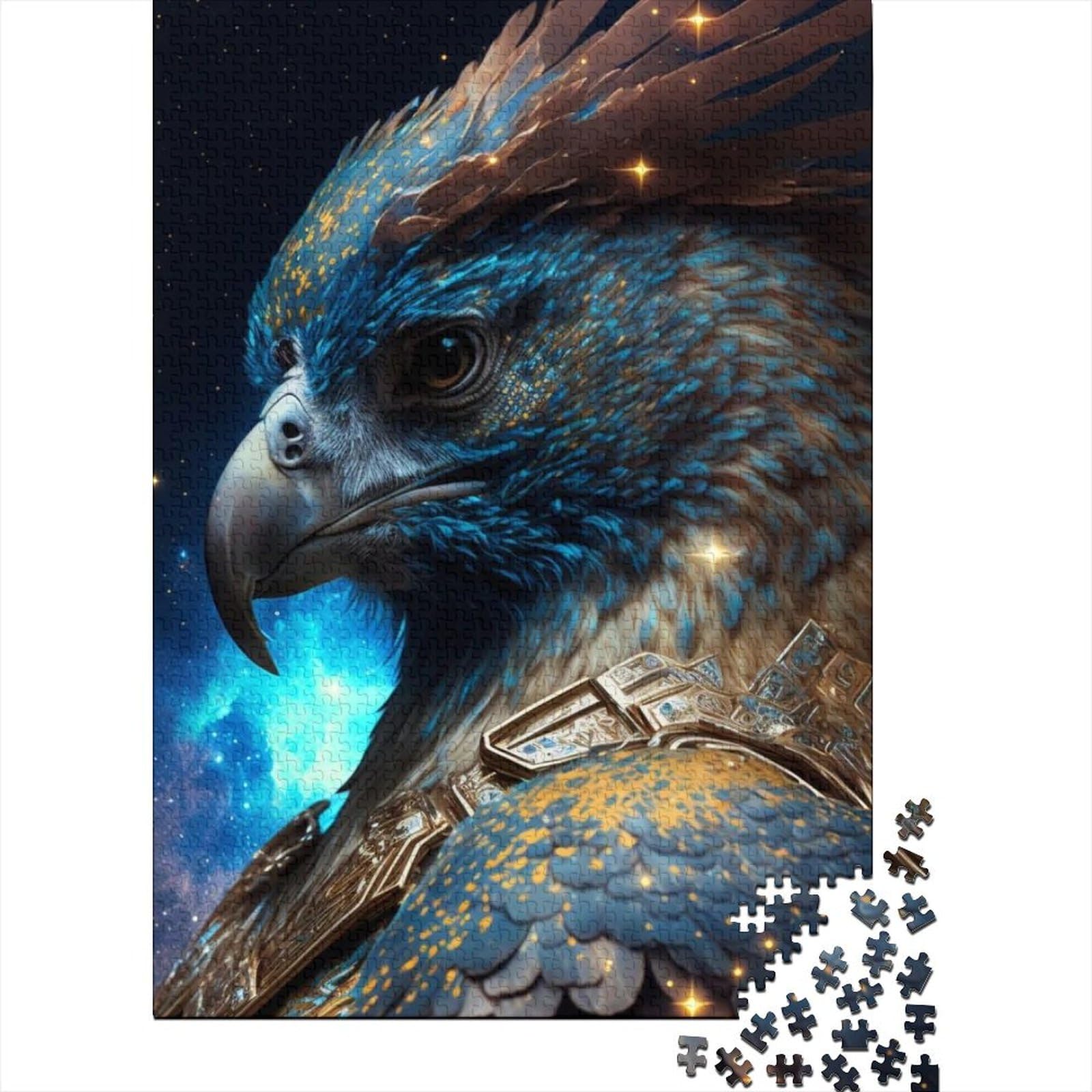 Space Gryphon Holzpuzzle für Erwachsene und Jugendliche mit 1000 großen Teilen, als Geschenk für die ganze Familie und die 75 x 50 cm