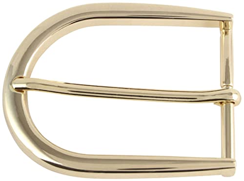 BELTINGER Gürtelschnalle Roundest 4,0 cm | Buckle Wechselschließe Gürtelschließe 40mm Massiv | Dorn-Schließe | Wechselgürtel bis 4cm | Gold Glänzend