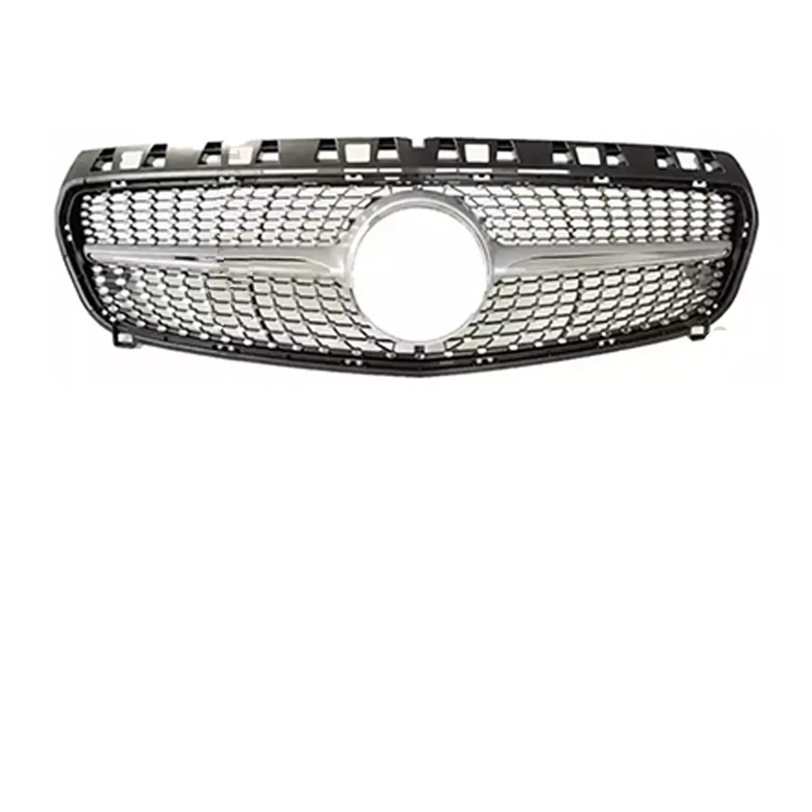 Frontgrills Für Benz W176 A 2018 2017 2016 2015 2014 2013 A180 A45 A260 A200 Fronteinlass Stoßstangengrill Grill GT Diamant Tuning Front Bumper Grille(13-15 Diamond Silver)