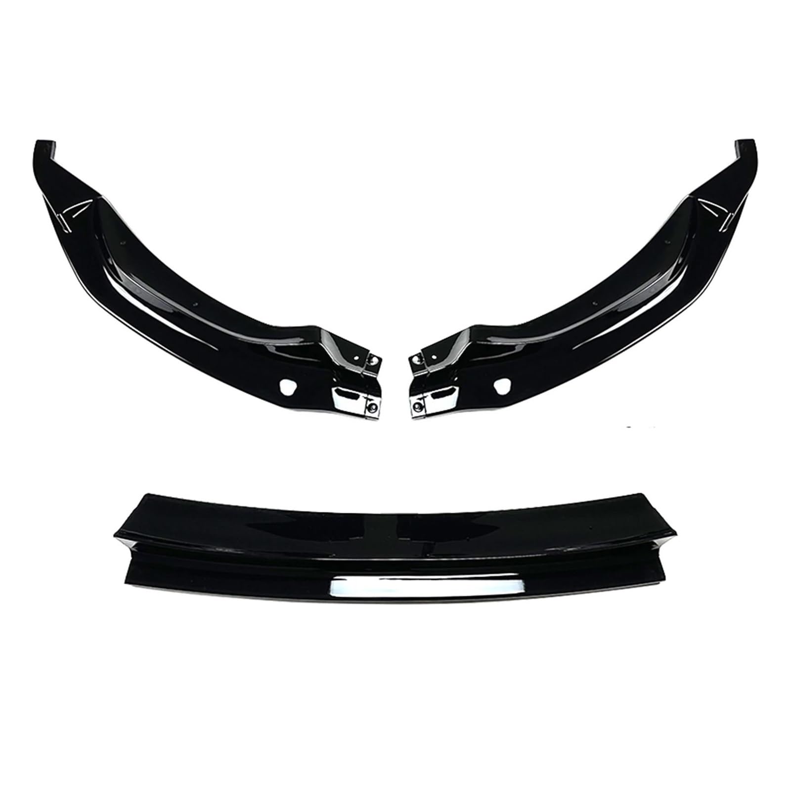 Splitter Frontspoilerlippe Für M3 F80 M4 F82 F83 2015-2020, Karbonfaser-Look, Glänzend Schwarz, Unterer Splitter, Klingenschutz-Kit Frontlippe(Glossy Black)