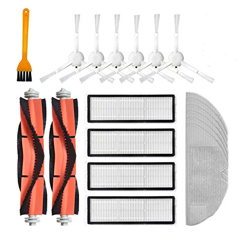 Knadgbft Filter Mop Tuch Hauptseitenbürste Ersatz Kits für 1C / STYTJ01ZHM Roboter Staubsauger Zubehör