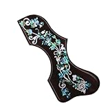 Akustikgitarre Pickguard Kratzer Platte, Akustische Gitarre Shell Eingelegte Elastische Weiche Gummi Gitarre Schlagbrett Gitarre Anti-Kratz Platte Dekorative Zubehör