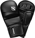 Hayabusa T3 7oz MMA Hybridhandschuhe. Ideal für Kampf, Sparring oder Schlag (Schwarz, XL)