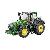 John Deere 8R 370 Traktor Replikat, John Deere Traktor Nachbau kompatibel mit Bauernhoftieren und -Spielzeug im Maßstab 1:32, geeignet für Sammler & Kinder ab 3 Jahren