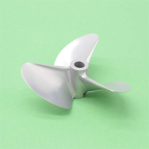 Jodriva RC-Boot 3-Blatt-Propeller, CNC-Aluminiumlegierung, hochpräziser Propeller, Durchmesser 72 mm, 1/4 Zoll (6,35 mm) Bootswelle Bootspropeller