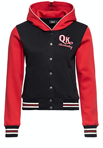 Queen Kerosin Damen College Sweatjacke | Stickerei | Regular Fit | Queen | Vintage Style | Rockabilly | 50'S | Cheerleading | Baseball Sweatjacke | Rockabella Wonder Woman