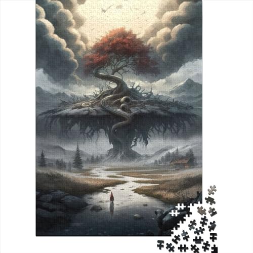 Holzpuzzle Himmelsbaum des Lebens – Puzzle für Erwachsene und Jugendliche – Interessantes Puzzle zur Stressreduzierung (Größe: 52 x 38 cm)