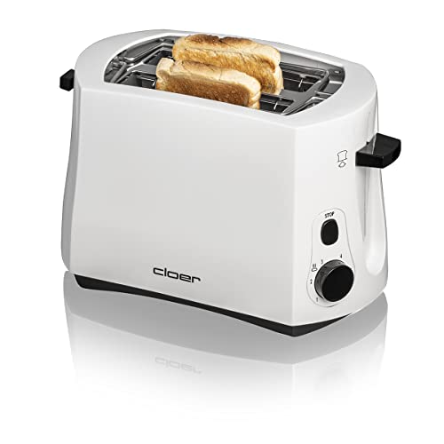 Cloer 331 Cool-Wall-Toaster / 825 W / für 2 Toastscheiben / integrierter Brötchenaufsatz / Krümelschublade / Nachhebevorrichtung