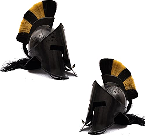 Helm, griechischer 300 Spartanischer Helm, schwarz, antiker mittelalterlicher Ritterhelm