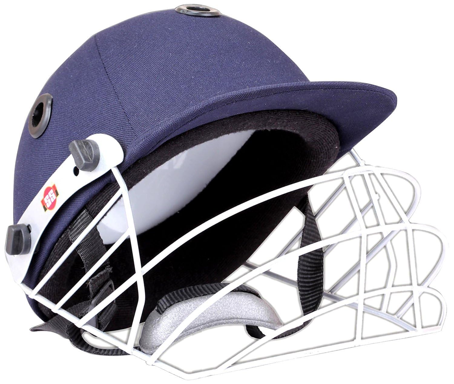 SS Prince Cricket Helm | Navy Blue | Größe: Small | Für Männer & Jungen | Mild Steel Grill | Eva Padding