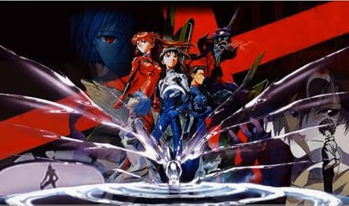 HfmQuisutron Puzzle 1000 Teile Japanisch Klassisch Anime Eva Poster Hölzernes Dekompressionsspiel Für Erwachsene Spielzeug Geschenk Fy10Kq