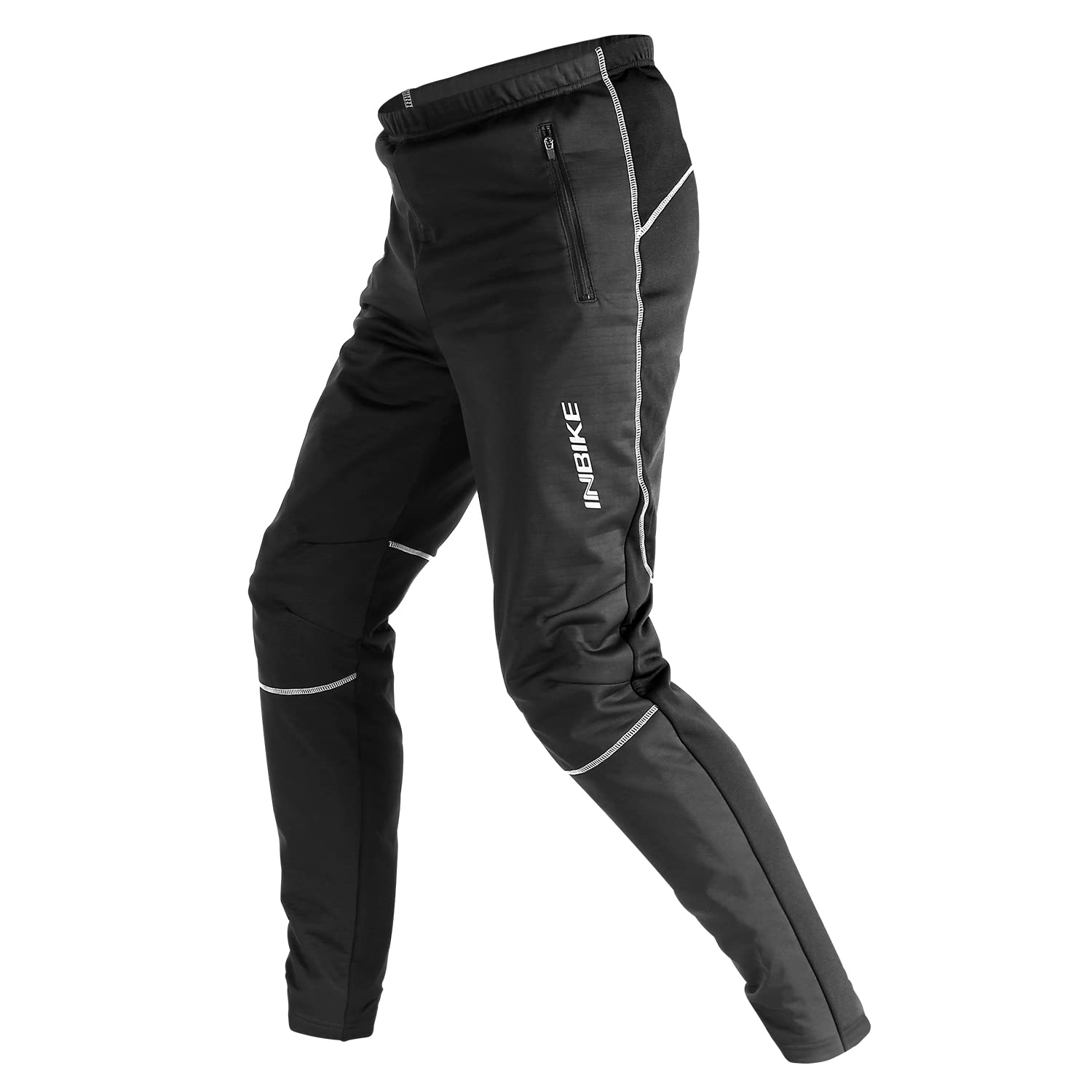 INBIKE Winter-Fahrradhose für Herren, Laufhose, winddicht, Thermo-Hose, Größe XL, Schwarz