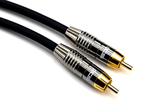 DCSk 1,5m Audio Subwoofer-Kabel (1,5 m) vergoldet & 3-fach geschirmt, Mono Cinch-Kabel mit 1 zu 1 Cinch-Stecker, Audiokabel, Menge: 1 Stück