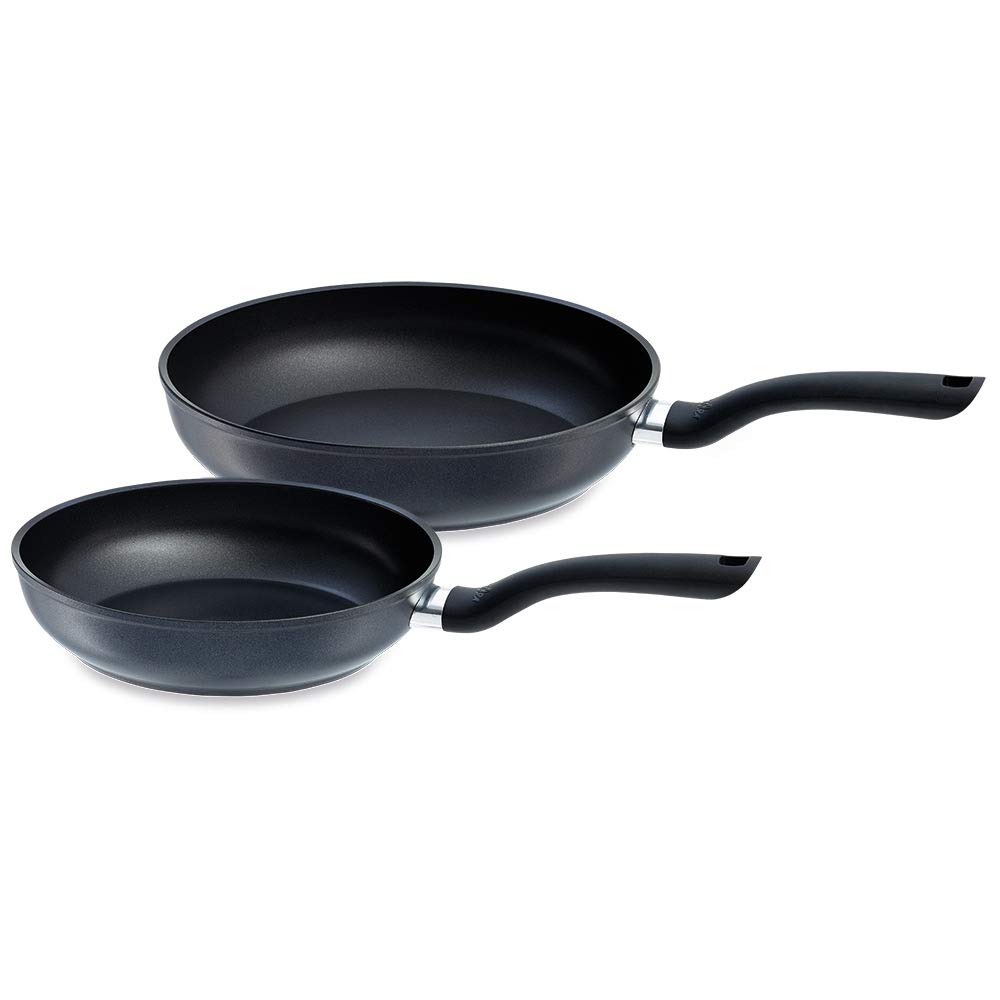 Fissler Cenit / Pfannenset 2-teilig (Ø 24 cm, Ø 28 cm) beschichtete Aluminium-Pfannen, Antihaft-Pfanne, alle Herdarten - auch Induktion, Schwarz